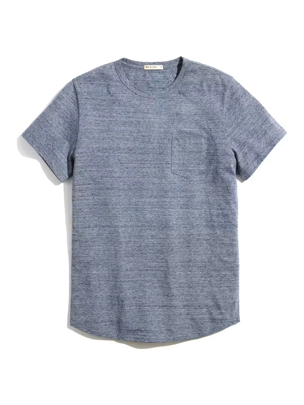 Marine Layer Saddle Hem Pocket Tee | Blue Neps